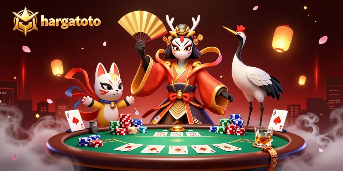 Experience thrilling gameplay with Hargatoto's vibrant poker scene featuring characters that enhance your gambling adventure.