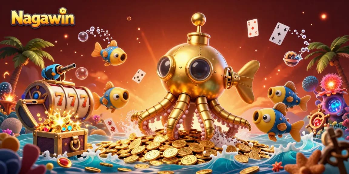 Experience thrilling wins in Nagawin with a dynamic underwater treasure-filled gaming adventure.
