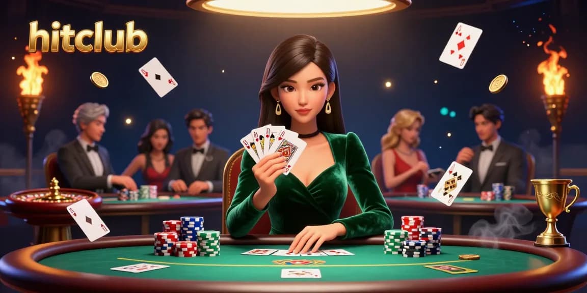 Engage in thrilling poker action at hitclub with stunning visuals of a strategic player at a luxury table.