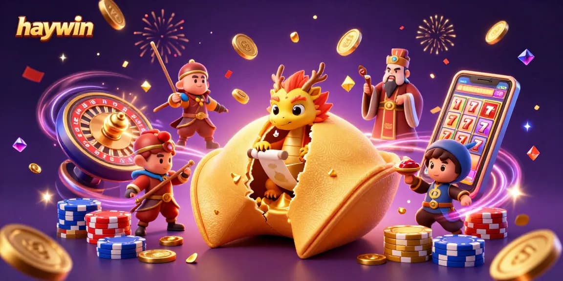 Experience winning with haywin in this vibrant cinematic casino scene.