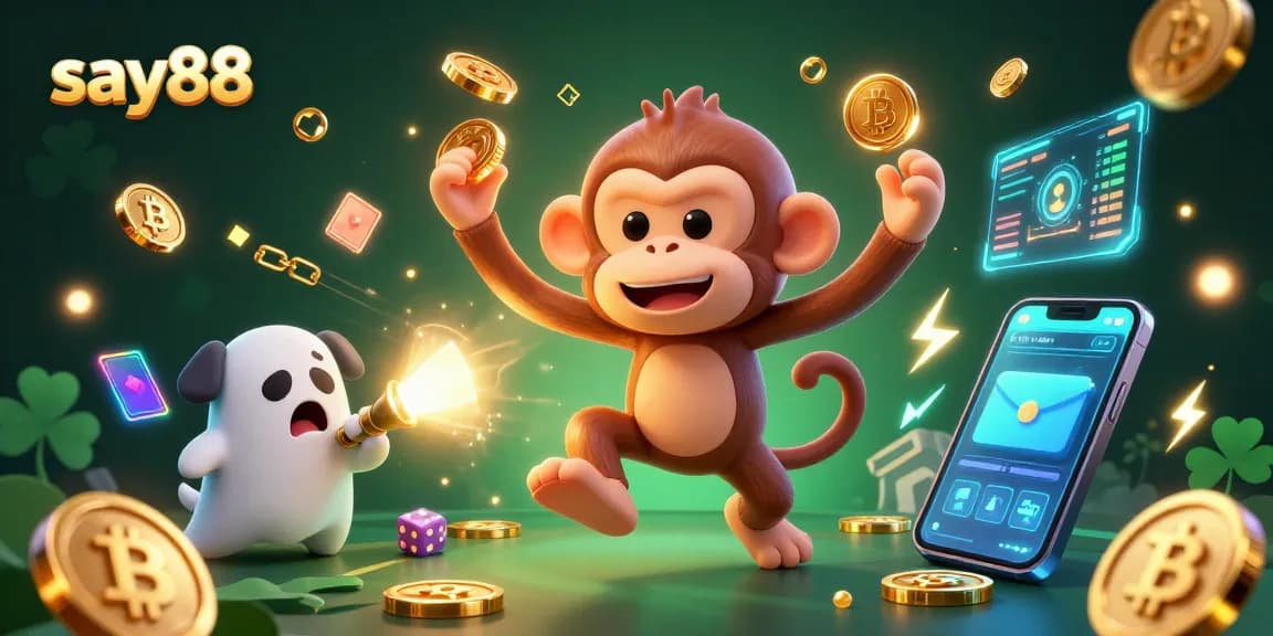 Engage in thrilling gambling action at say88 with animated characters in a lively casino scene.