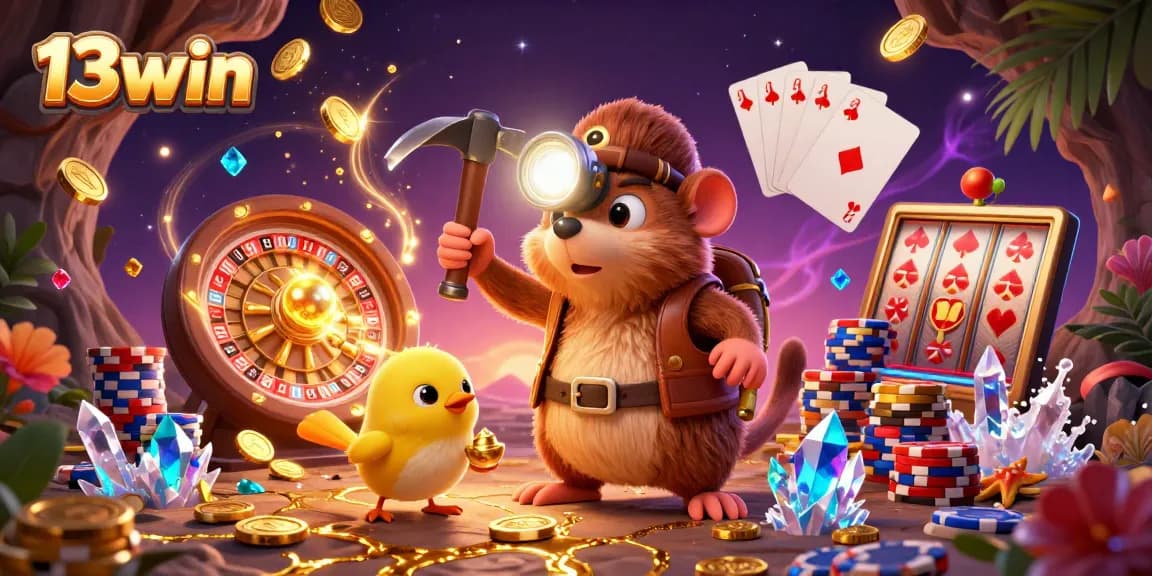 Experience the thrilling world of 13win casino with treasure hunting layers, vibrant slot wins, and dynamic game elements.