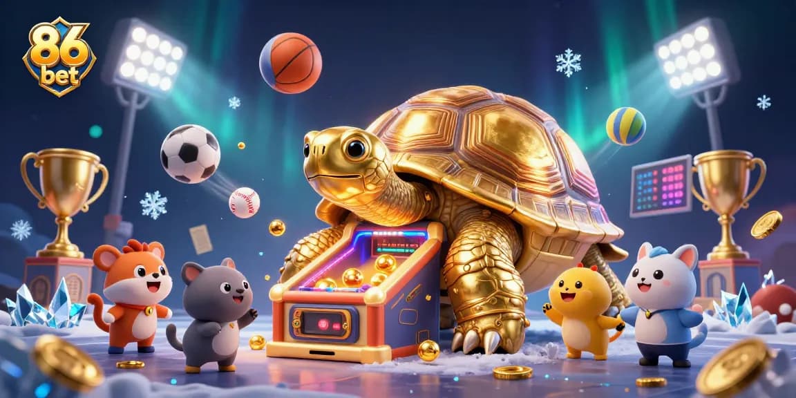 Enhance your gameplay with 86 bet as a colossal tortoise hosts a dynamic pinball experience.