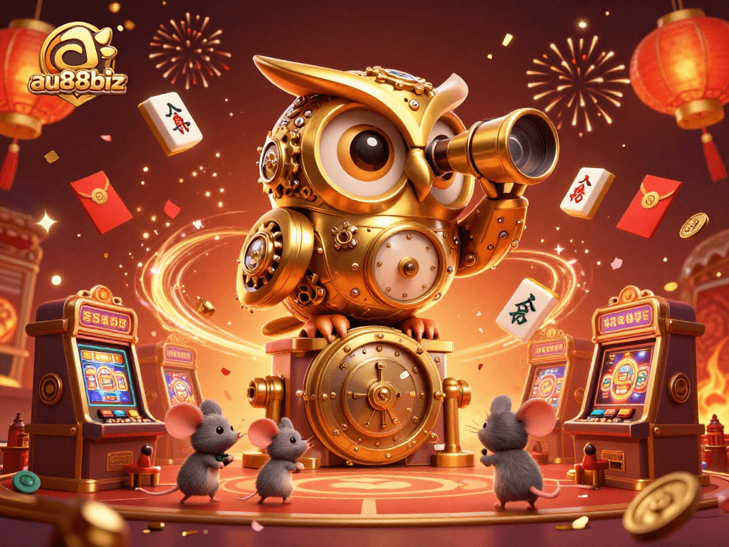 Experience the thrilling action at au88biz casino with captivating characters and festive elements.