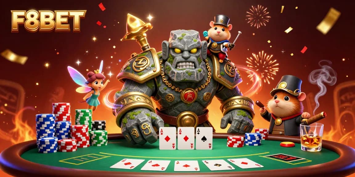 Experience thrilling gameplay at F8BET with an engaging poker scene featuring dynamic characters.