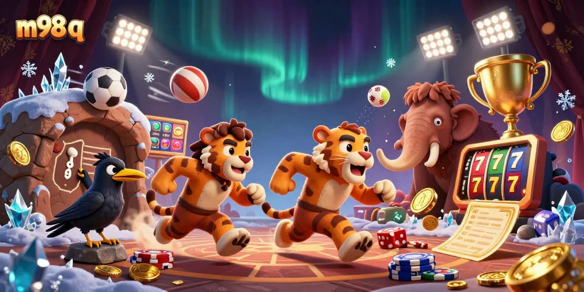 Play thrilling games at m98 q while enjoying vibrant casino action with unique characters and elements.
