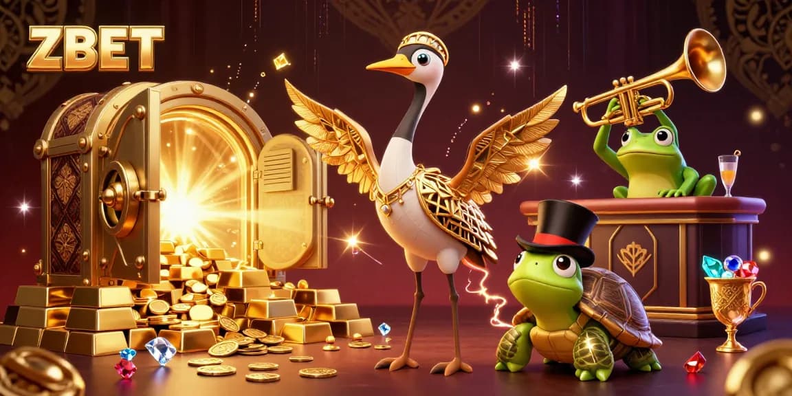 ZBET captivates with vibrant 3D casino characters enjoying legendary rewards in an exciting gambling atmosphere.