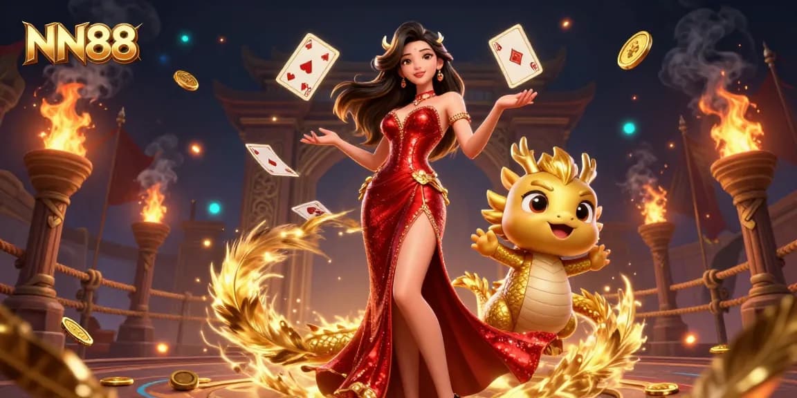Experience the excitement of gaming at NN88 with vibrant casino visuals and engaging characters.