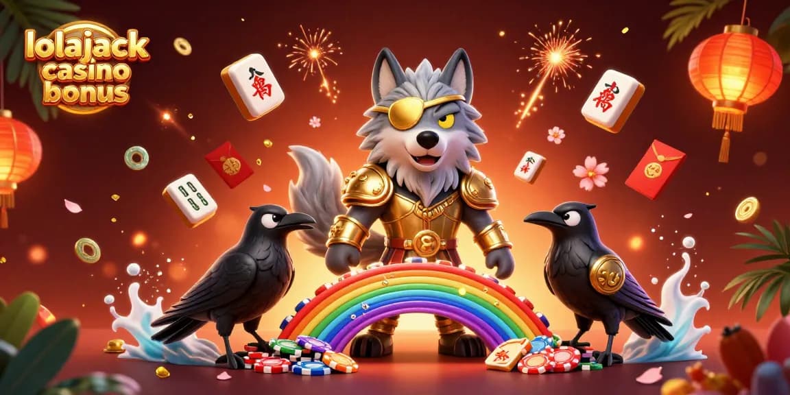Experience the lolajack casino bonus with epic gaming elements in an engaging 3D scene.
