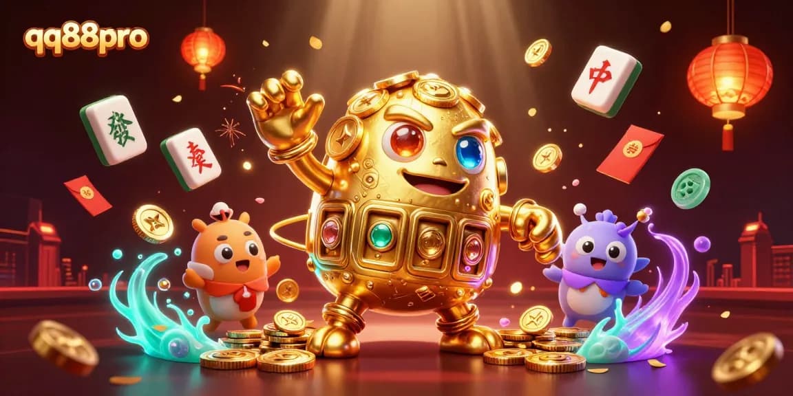 Experience thrilling adventures with qq88pro as the golden golem of fortune delights gamers in a lively casino.