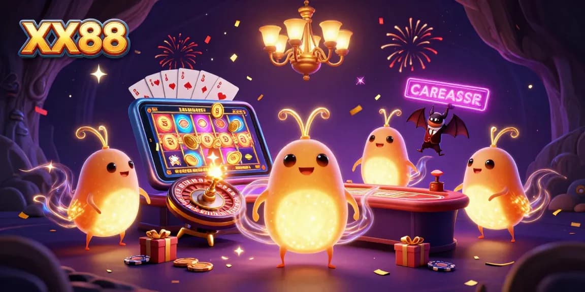 Experience the thrill of XX88 with colorful slot games and a playful casino atmosphere