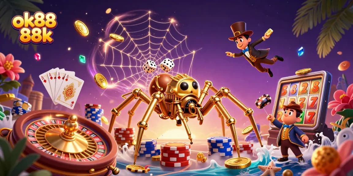 Engage with the dynamic world of ok88 88k featuring steampunk characters and casino elements.