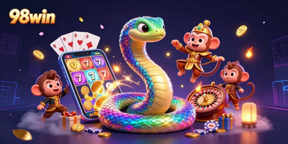 Play and win with 98win's vibrant online casino experience, showcasing engaging slot games.