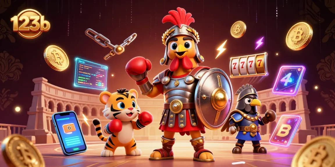 Engage in thrilling gameplay with 123b's vibrant casino scene featuring animated characters.