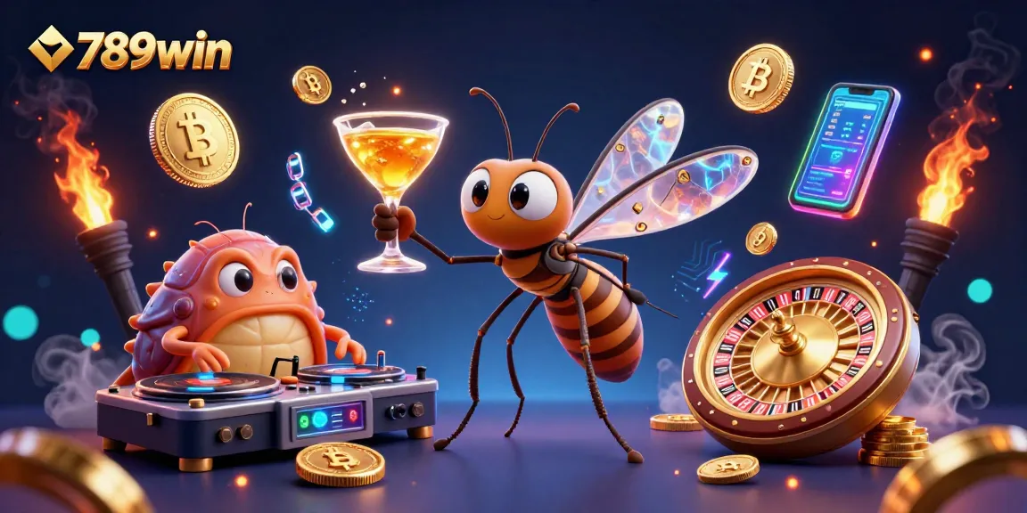 Experience the thrill of winning with 789win in this vibrant casino-themed illustration.