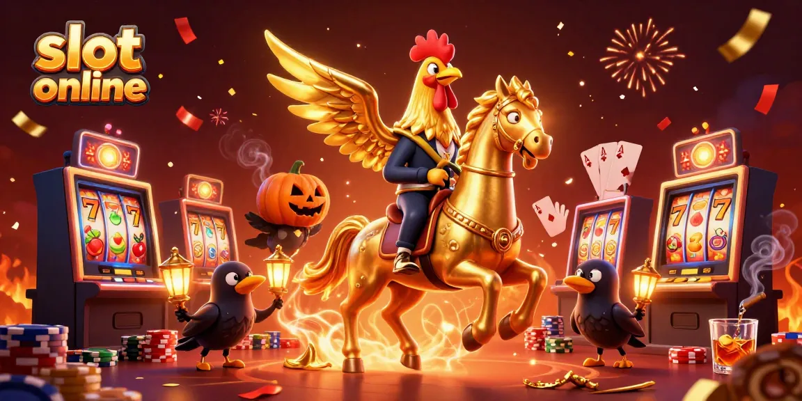 Menggulung slot online dengan simbol buah dan 7 keberuntungan bersama karakter menarik di kasino malam.