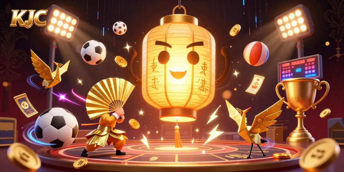 KJC offers a vibrant casino experience with dynamic sports betting elements and engaging characters for players.
