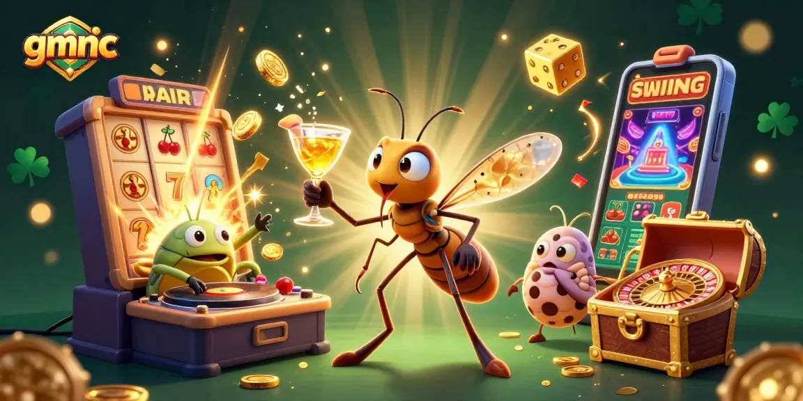 Experience thrilling gambling action with gmnc's dynamic casino mascot in an exciting 3D scene.