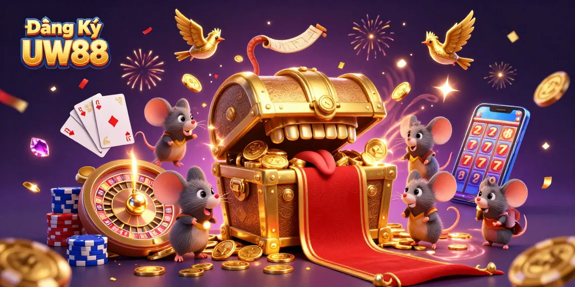 Spin the reels of Đăng Ký UW88 with winning treasures in this vibrant casino scene.