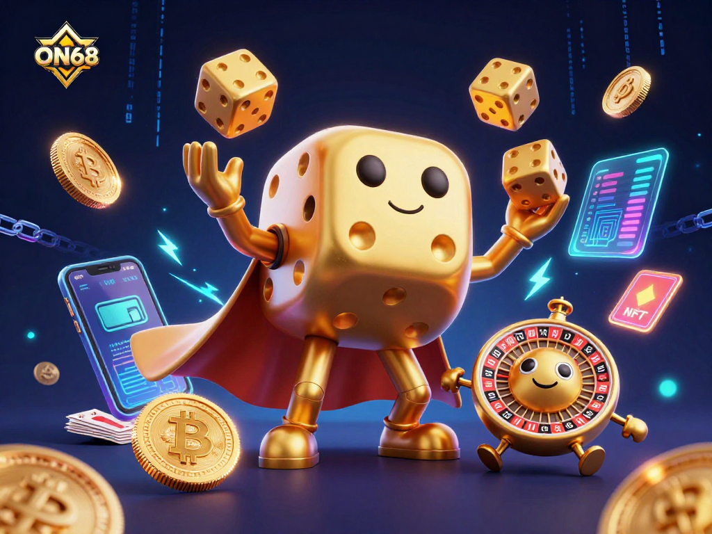 Play thrilling games at ON68 while watching the golden dice golem juggle with excitement!