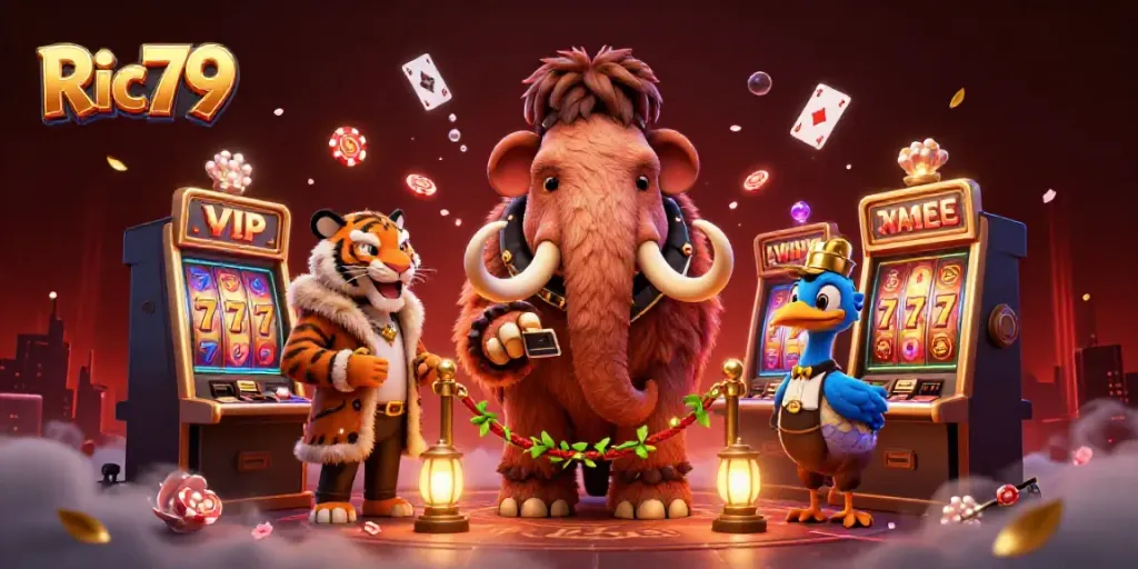 Experience the allure of Ric79 casino with vibrant characters and dynamic gaming elements.