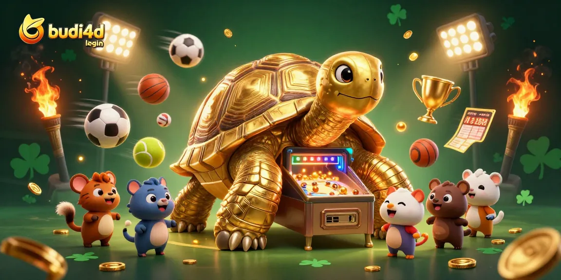 Engage with budi4d login in a vibrant casino-themed illustration filled with excitement and gaming elements.