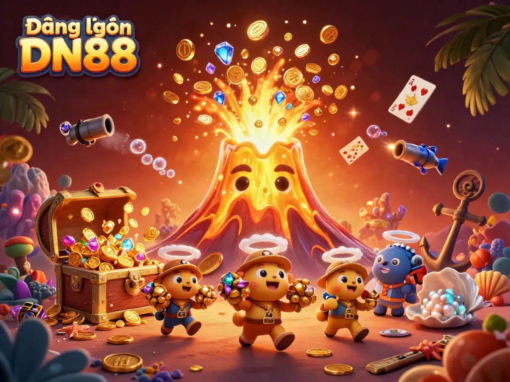 Experience exciting gaming moments when logging into Đăng nhập DN88 with treasure-filled themes.