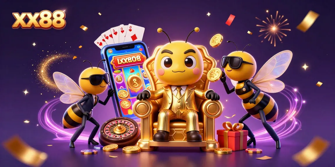Experience thrilling gameplay with xx88 in a vibrant, dynamic casino scene featuring golden coins and action.
