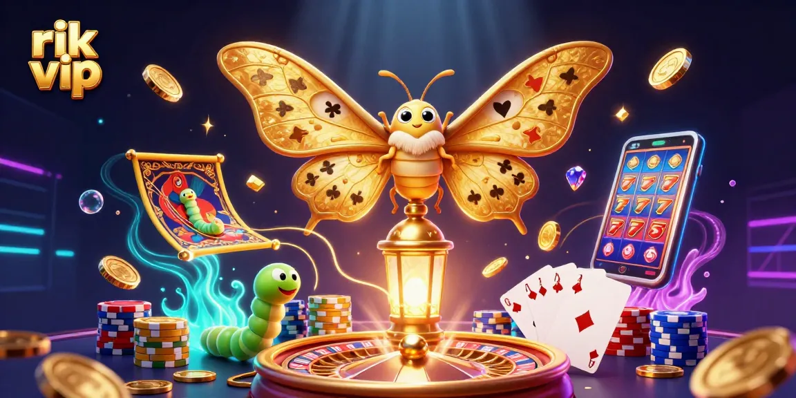 Experience rich gameplay at rik vip with a dazzling illustration of vibrant casino elements.