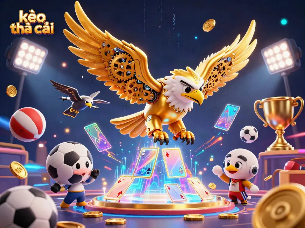 Experience thrilling moments with kèo nhà cái as a golden eagle soars through sports action.