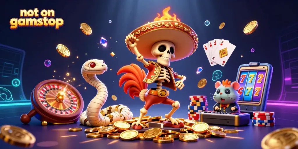 Win big at casinos not on gamstop featuring dynamic 3D characters and vibrant gameplay elements.