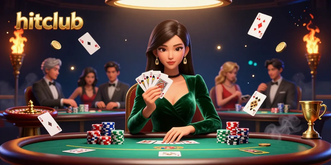 Engage in thrilling poker action at hitclub with stunning visuals of a strategic player at a luxury table.
