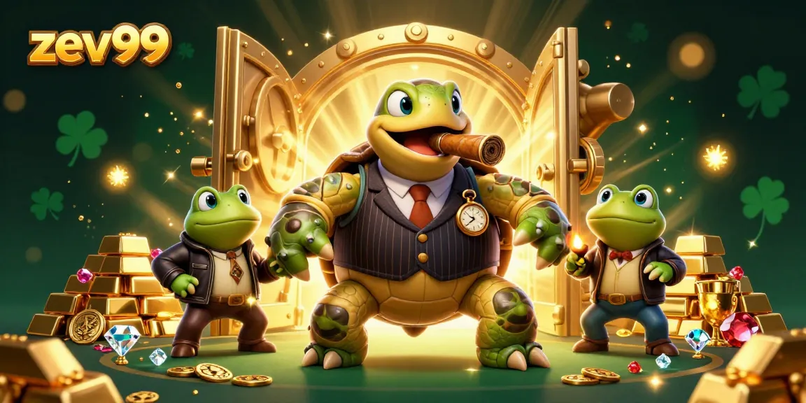 Experience thrilling gameplay at zev99 with a dynamic illustration showcasing rich casino elements.