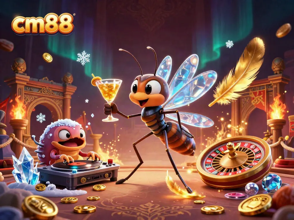 Spin to win with cm88's vibrant 3D casino scene featuring unique characters and rich visuals.