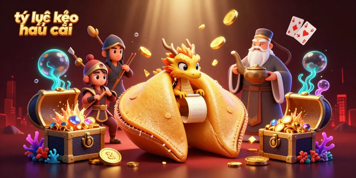 Experience the action of tỷ lệ kèo nhà cái through a vibrant 3D illustration featuring a dragon, golden elements, and rich gambling visuals.