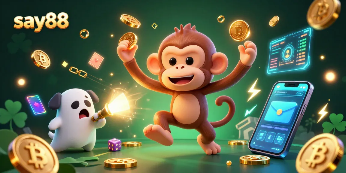 Engage in thrilling gambling action at say88 with animated characters in a lively casino scene.