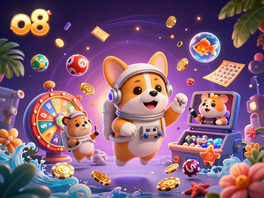 Experience the thrill of o8 with vibrant lottery scenes and exciting gaming action!