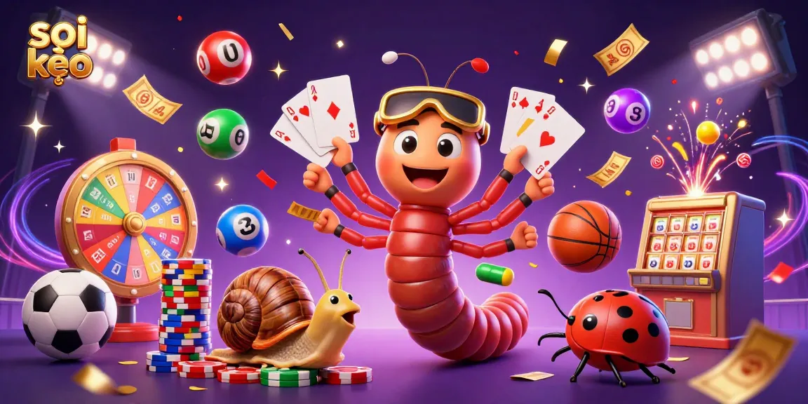 Engage in soi kèo sports betting with a lively illustration showcasing fun characters and dynamic game elements.