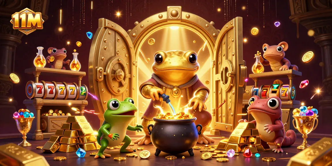 Transform your 11M game experience with captivating visuals of gold coins and jackpots.