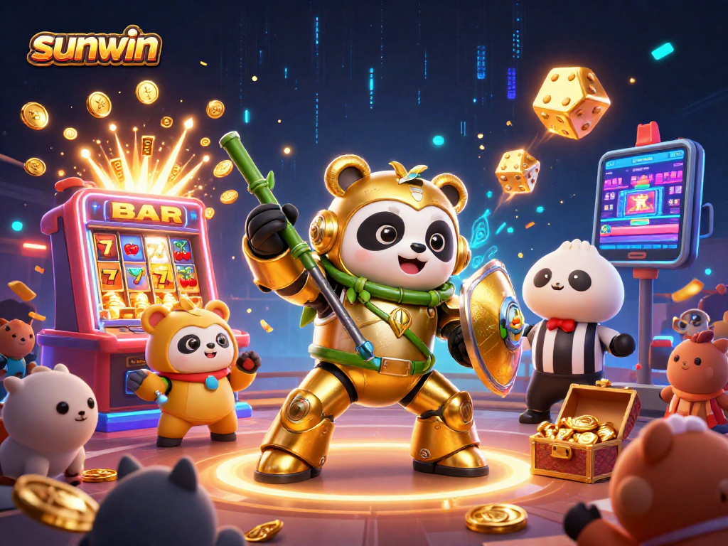 Win big with sunwin at the thrilling virtual slot machine explosion filled with gold coins.