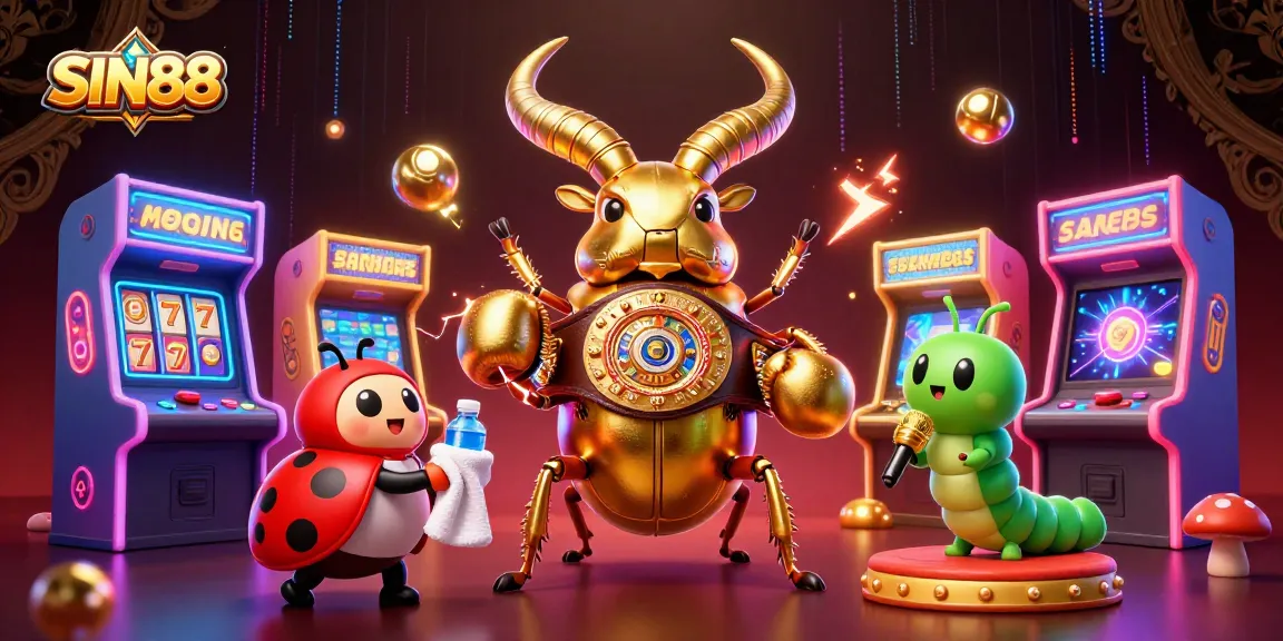SIN88 offers dynamic online betting with a vibrant 3D casino scene featuring iconic elements.