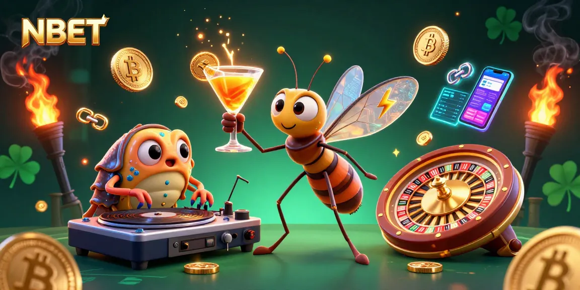 Engage with the NBET casino experience featuring a dynamic 3D illustration with vibrant elements.