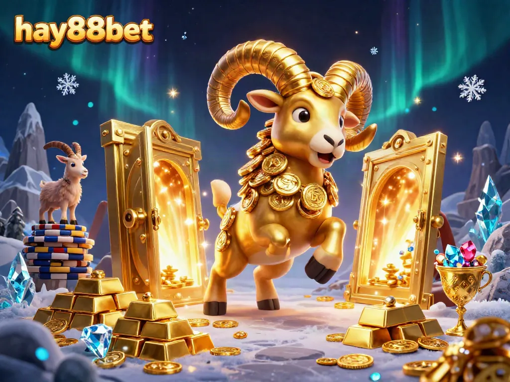 Join the excitement at hay88bet with dynamic 3D casino action featuring golden elements and vibrant treasures.