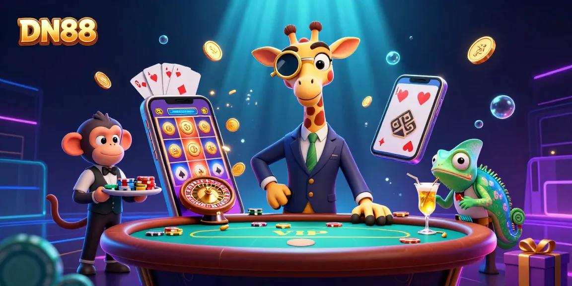 Experience thrilling wins at DN88 with vibrant characters and dynamic casino games.