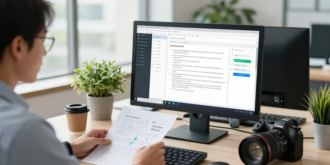 Analyzing document fraud detection in a modern office setting with AI tools.