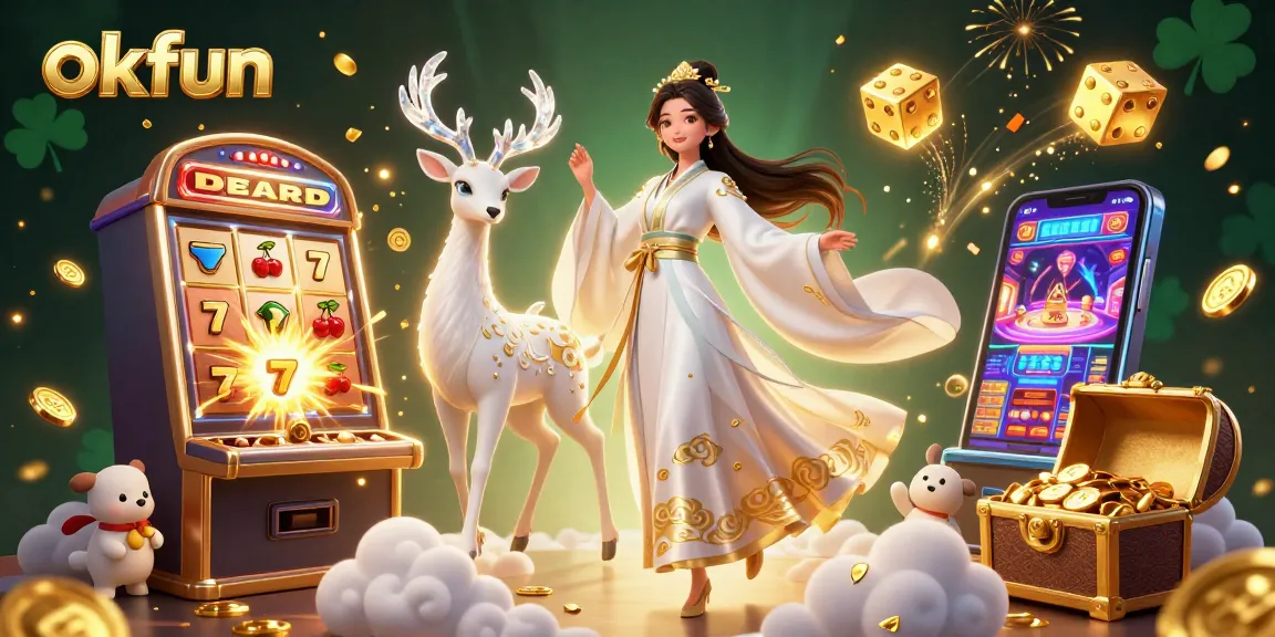 Experience thrilling gaming action with okfun's vibrant casino scene, featuring stunning visuals and dynamic gameplay elements.