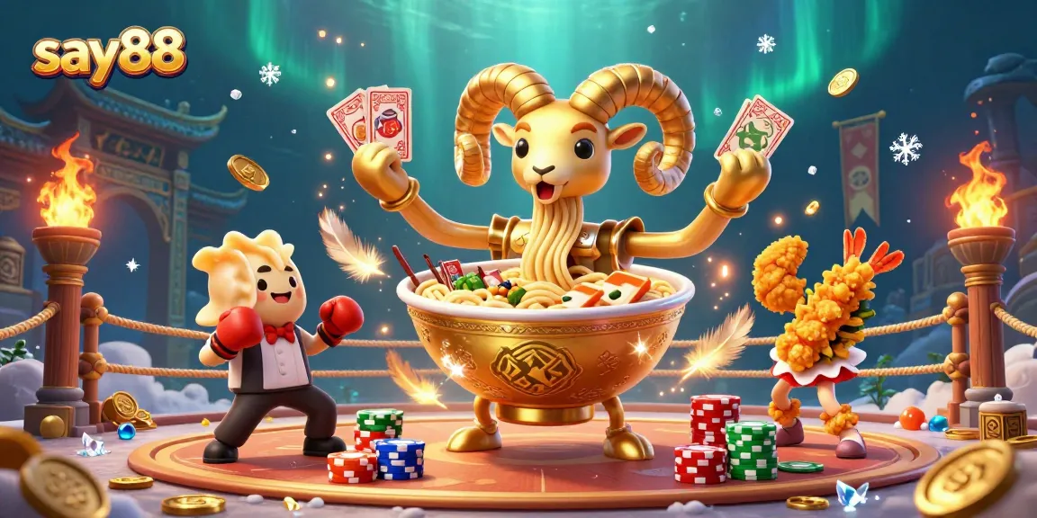 Witness say88's exciting casino atmosphere with a vibrant scene of characters and rich gaming elements, perfect for gamblers.