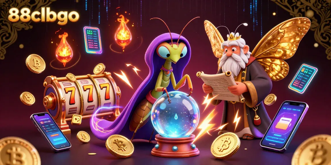 Engage in the exciting world of 88clbgo with our vibrant 3D casino illustration featuring neon game elements, slot machines, and crypto coins.