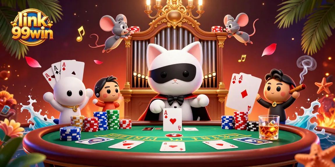 Engage with link 99win while winning at poker amidst a vibrant casino scene.