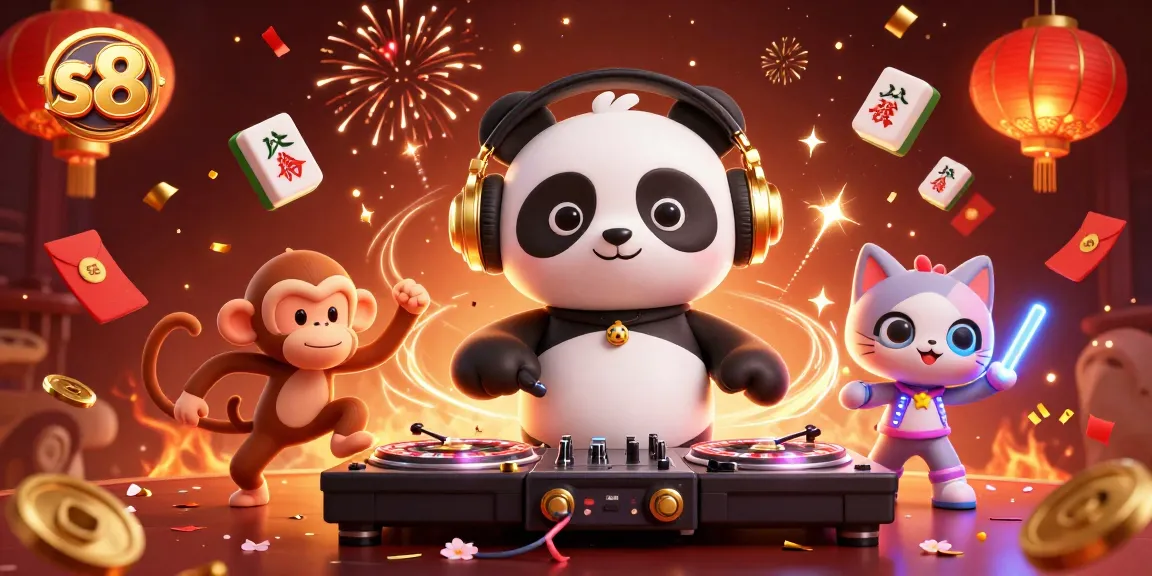 S8 offers exhilarating gaming experiences with vibrant characters celebrating in a 3D casino atmosphere.